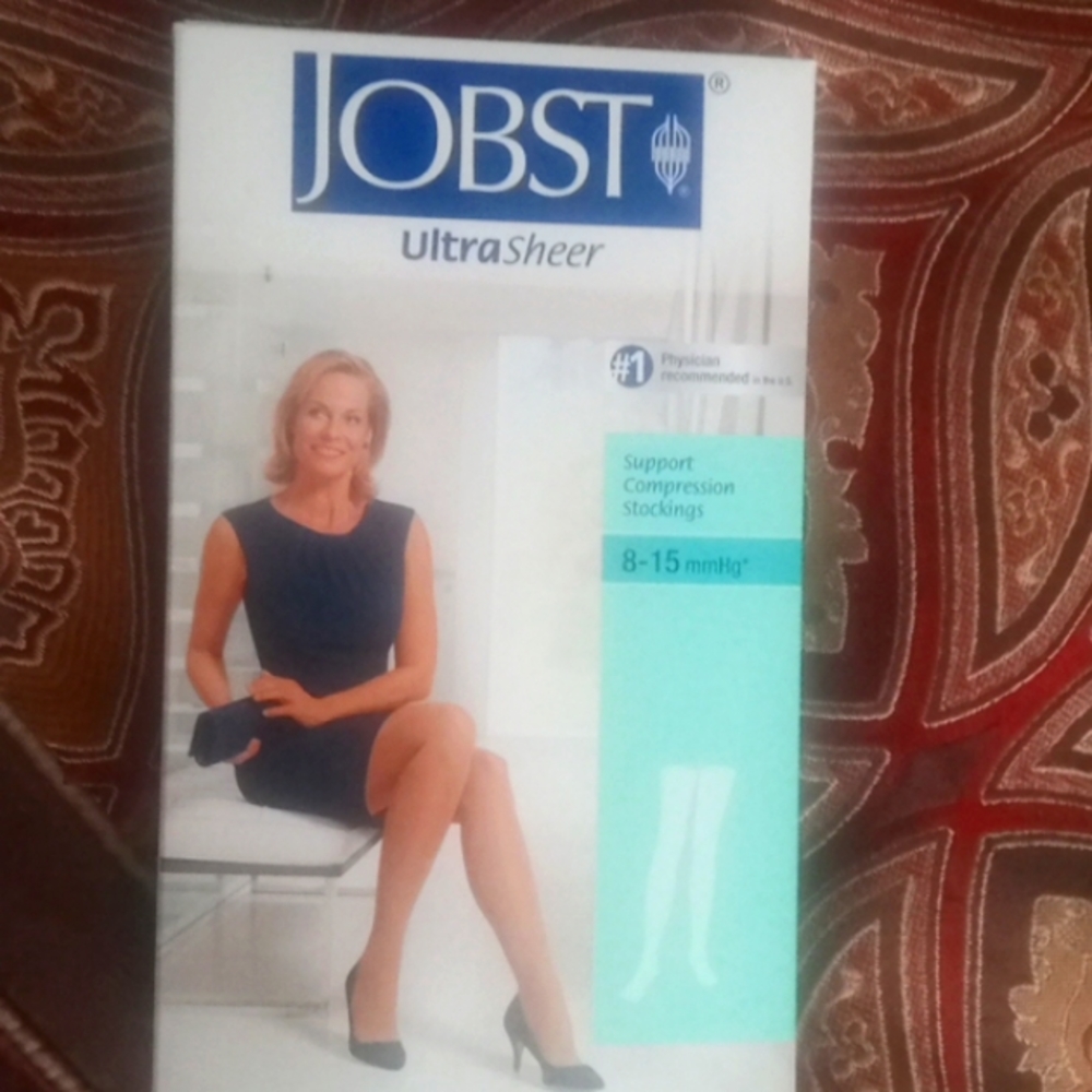 NWT JOBST thigh high stockings medium SHEER BLACK